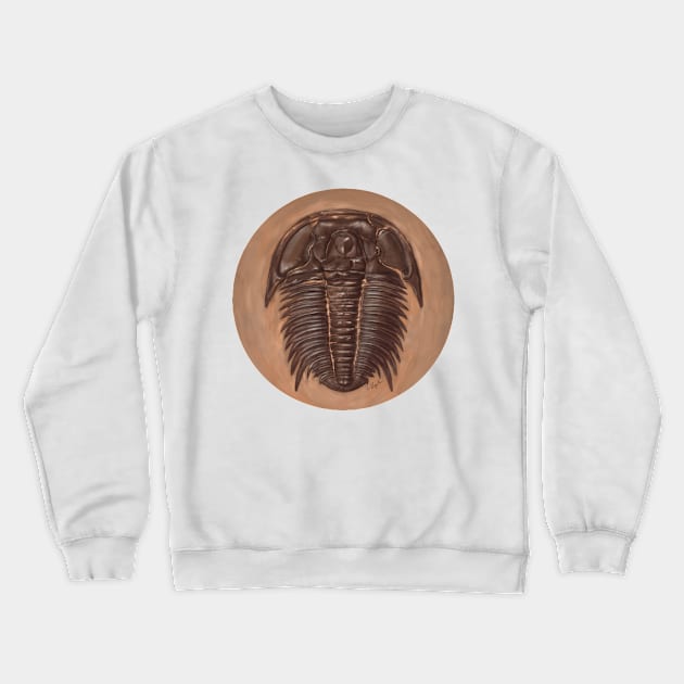 Trilobite Modocia typicalis, original artwork Crewneck Sweatshirt by Naturascopia